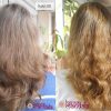 Par natural cu fire albe vopsit cu Henna Mandala Blond