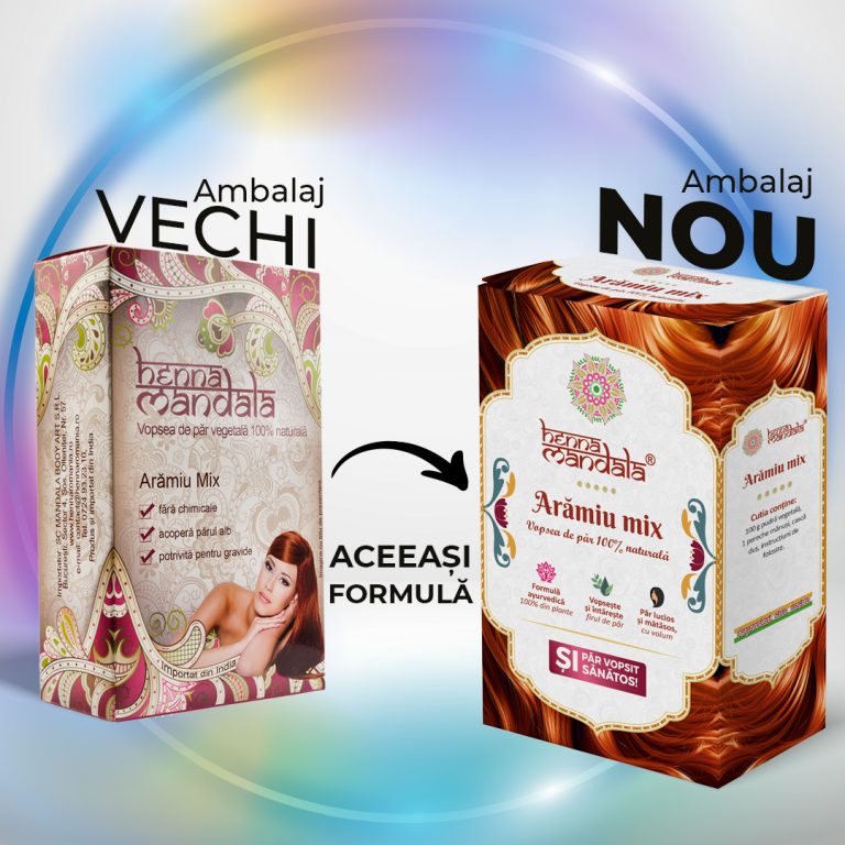 Henna Mandala Aramiu mix cutie veche si cutie noua