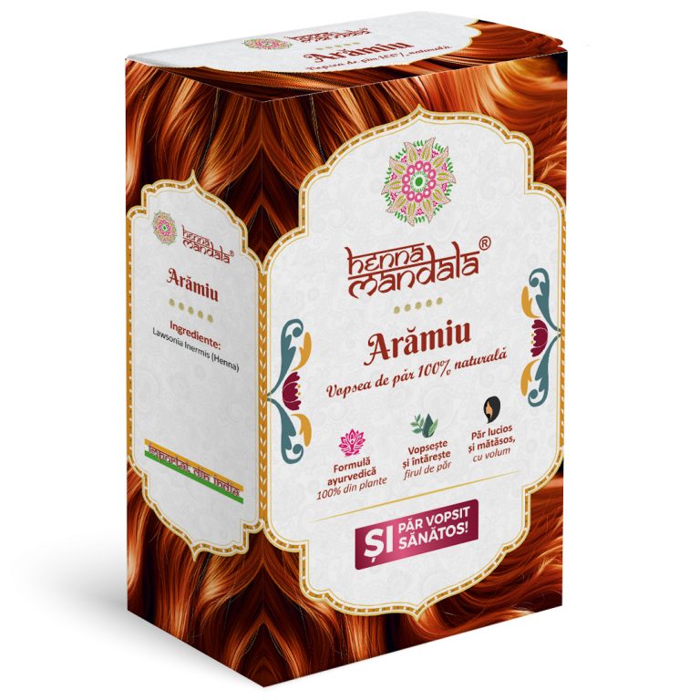 Henna Mandala Aramiu cutie noua laterala stanga