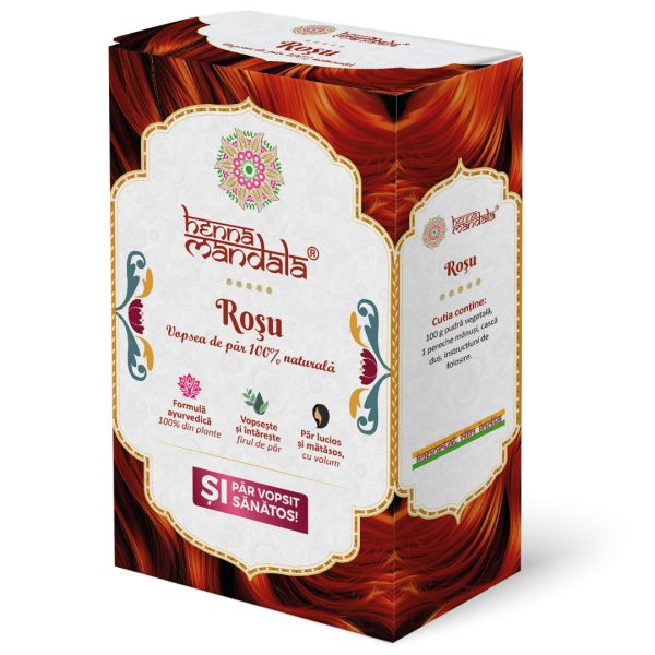 Henna Mandala Rosu laterala dreapta