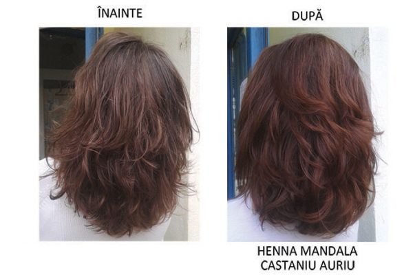 Vopsirea naturală a părului cu Henna Mandala Castaniu