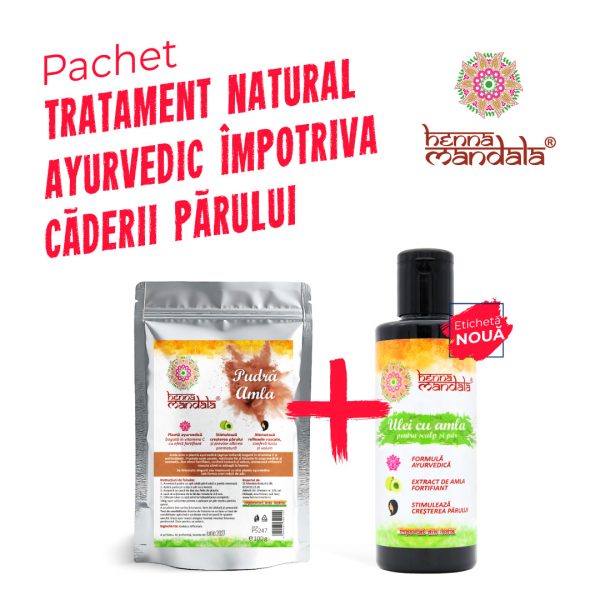 Pachet ulei amla si pudra amla impotriva caderii parului