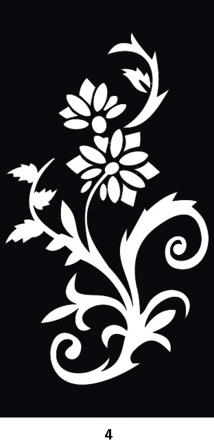 Model autoadeziv henna tatuaje de aplicat pe piele floare