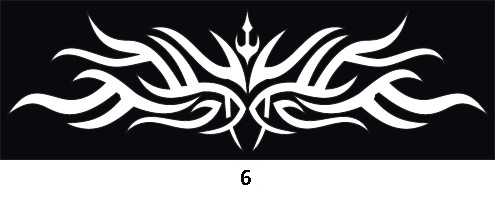 Model autoadeziv henna tatuaje de aplicat pe piele tribal