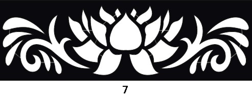 Model autoadeziv henna tatuaje de aplicat pe piele lotus