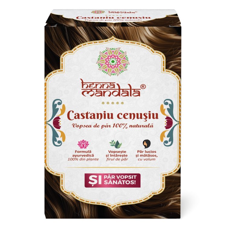 Henna Mandala Castaniu Cenusiu