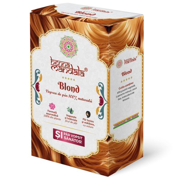 Vopsea 100% naturala Henna Mandala Blond