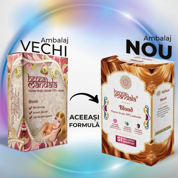 Vopsea 100% naturala Henna Mandala Blond